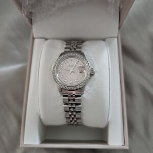 Rolex Ladies Date Pink 29mm 18k White Gold and Stainless Steel
